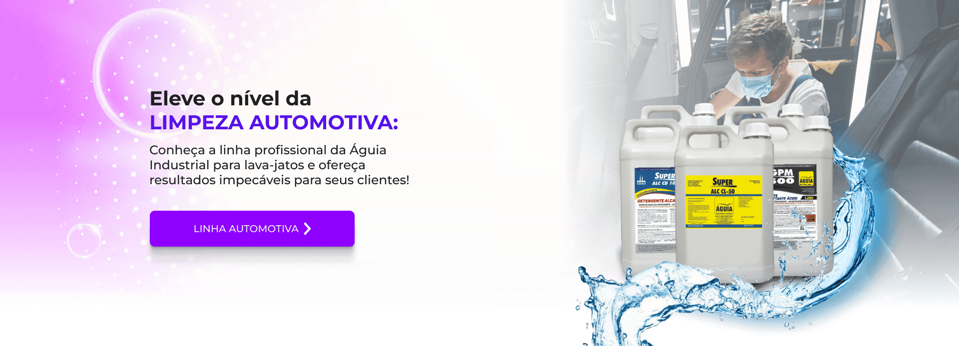 aguia industrial banner limpeza automotiva